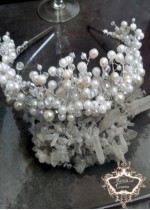Сватбена корона за коса с перли цвят Ivory - Ivory Dream by Rosie
